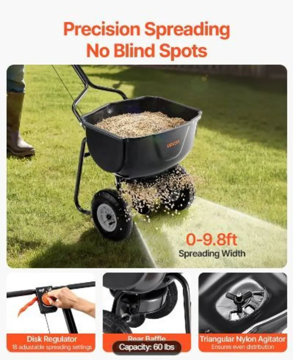 Walk Behind Spreader, 60LBS Capacity - Image 2