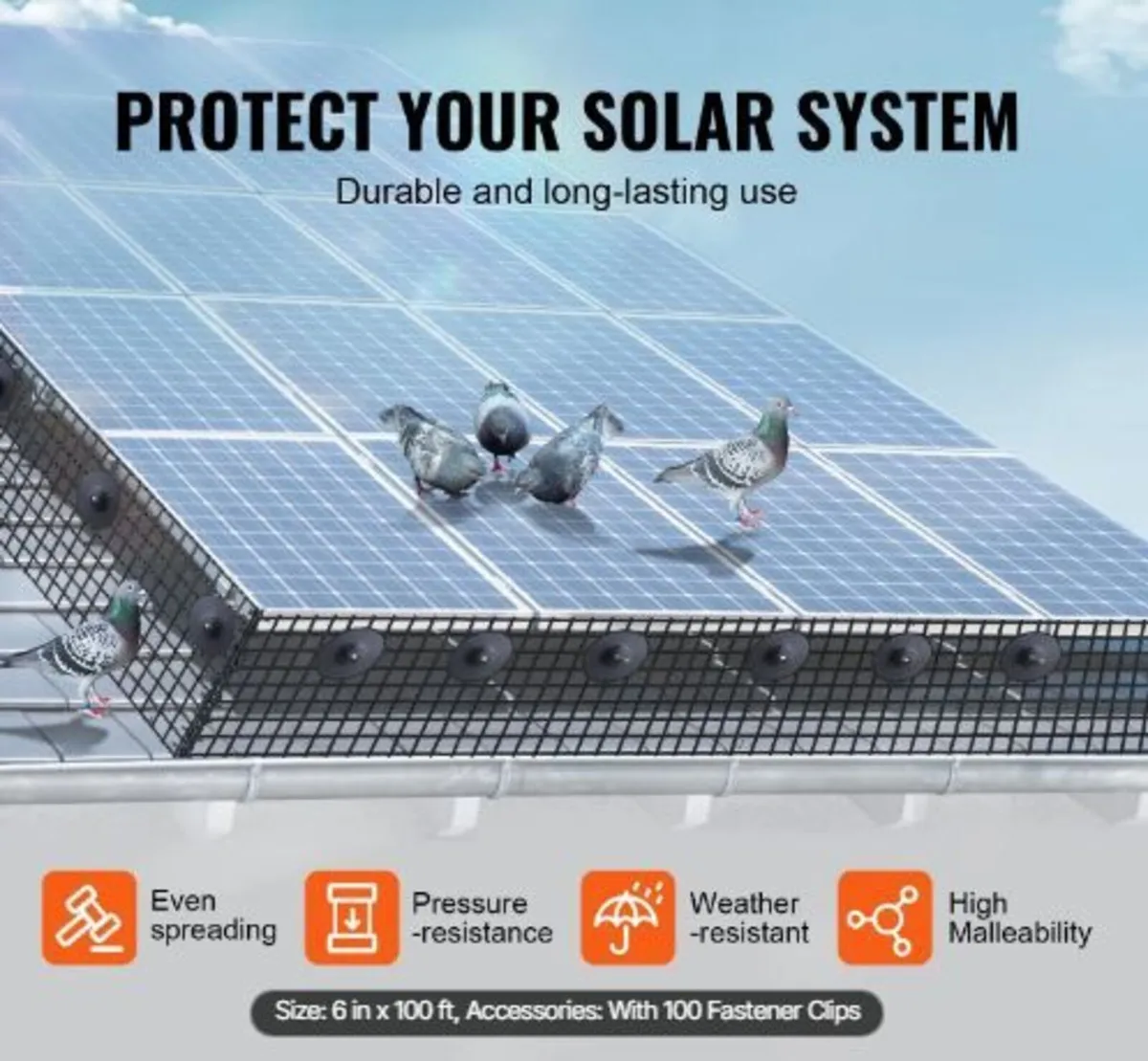 15 x 3048 cm Solar Panel Bird Guard, - Image 3