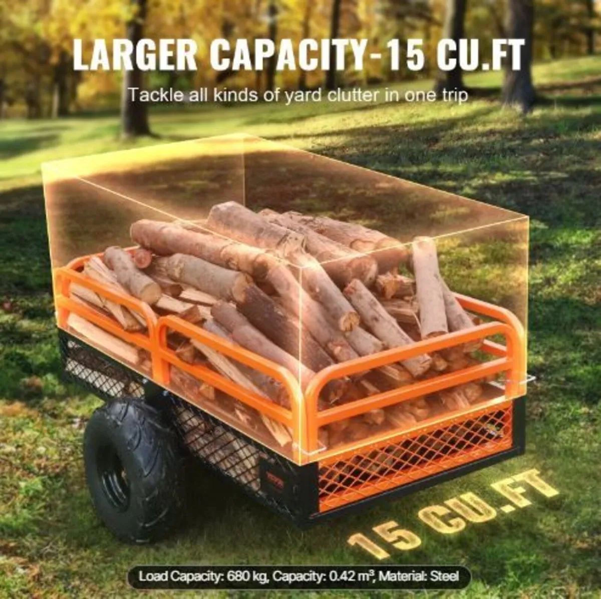Heavy Duty Steel ATV Dump Trailer - Image 2