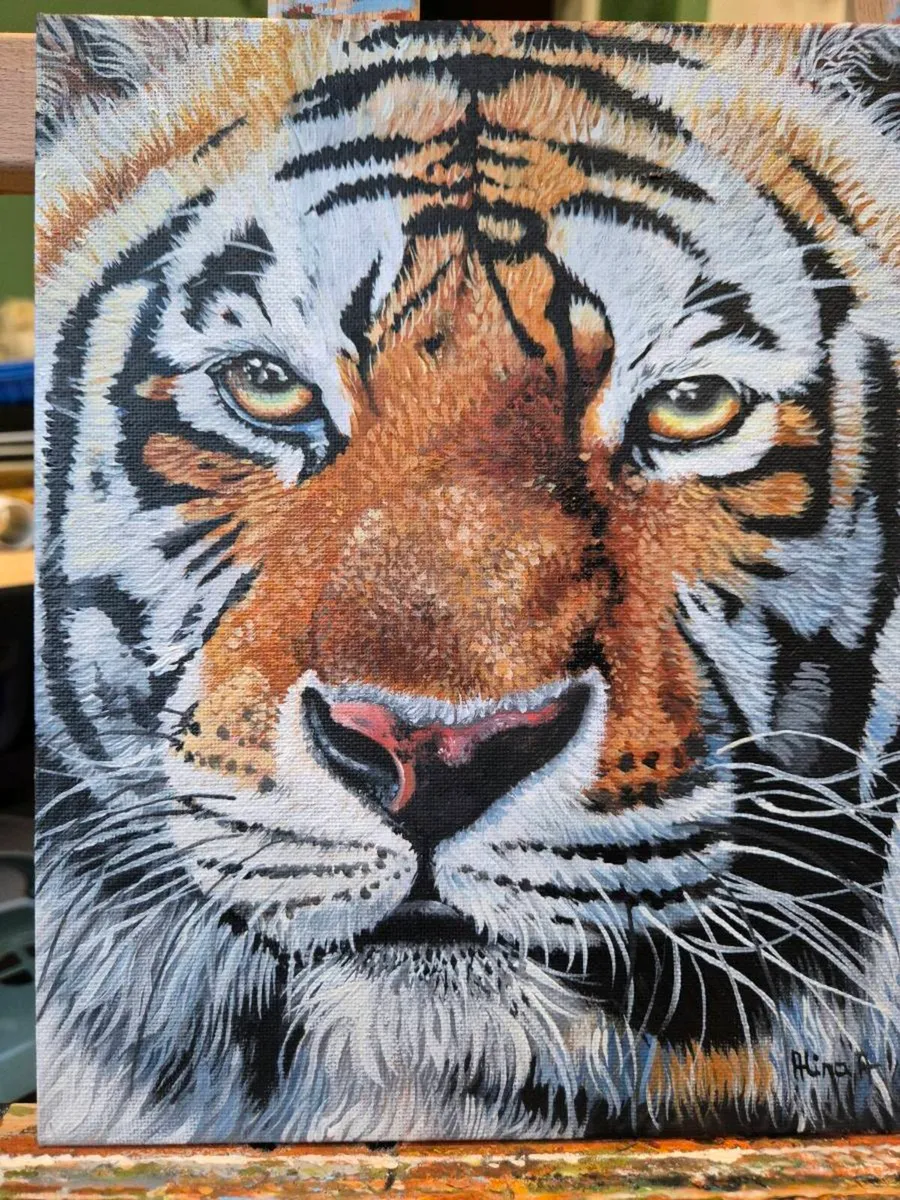 Tiger portrait - oil painting - Image 1