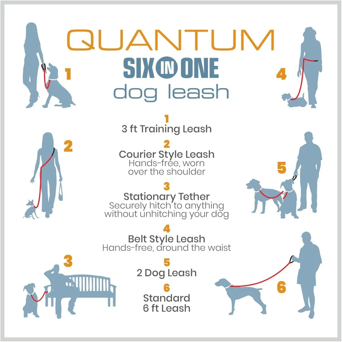 Kurgo 6 in 1 Quantum Dog Leash - Image 3