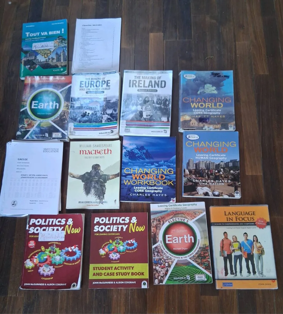 Leaving cert books & exam papers FREE TO COLLECT - Image 1