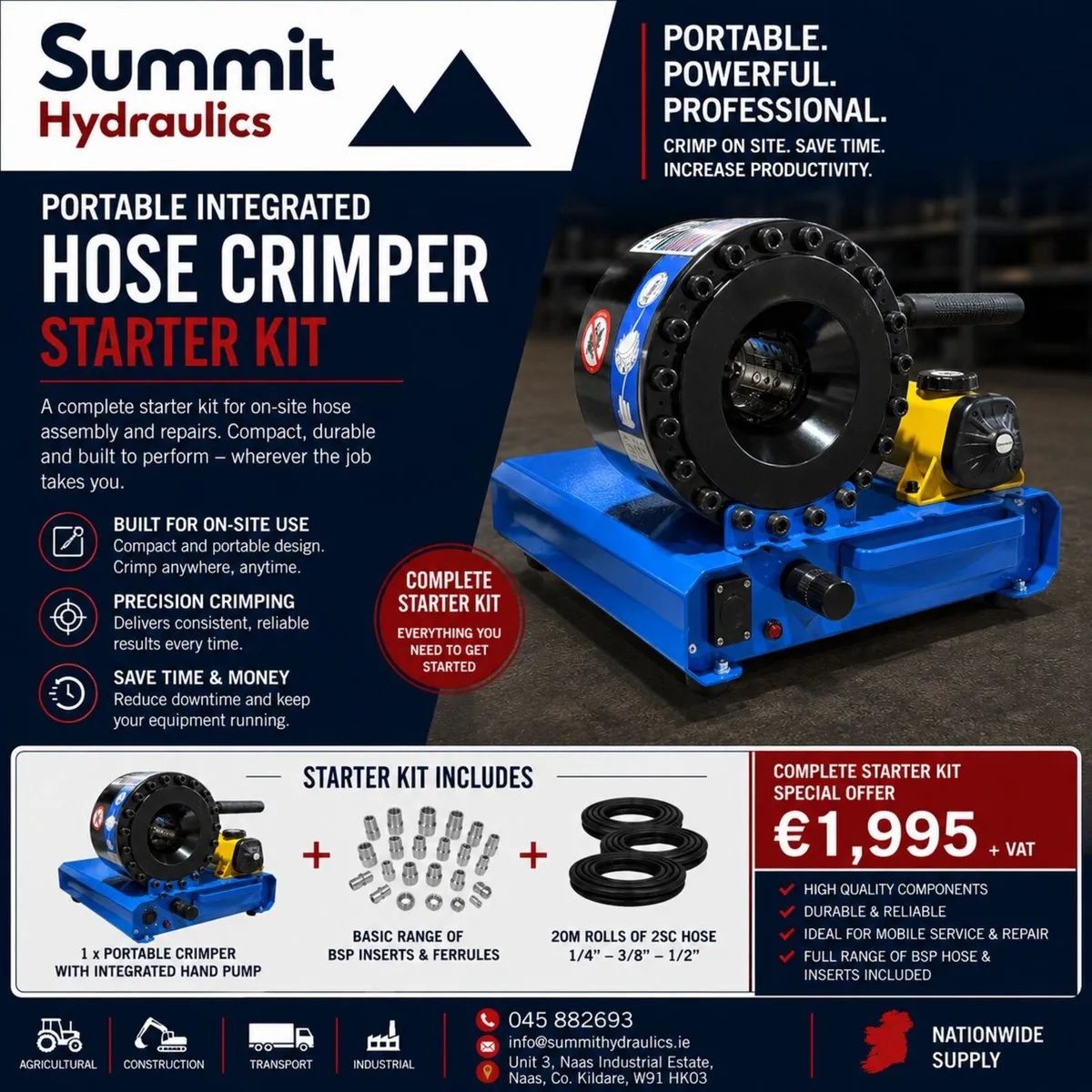 Hydraulic hose crimper starter pack - Image 1