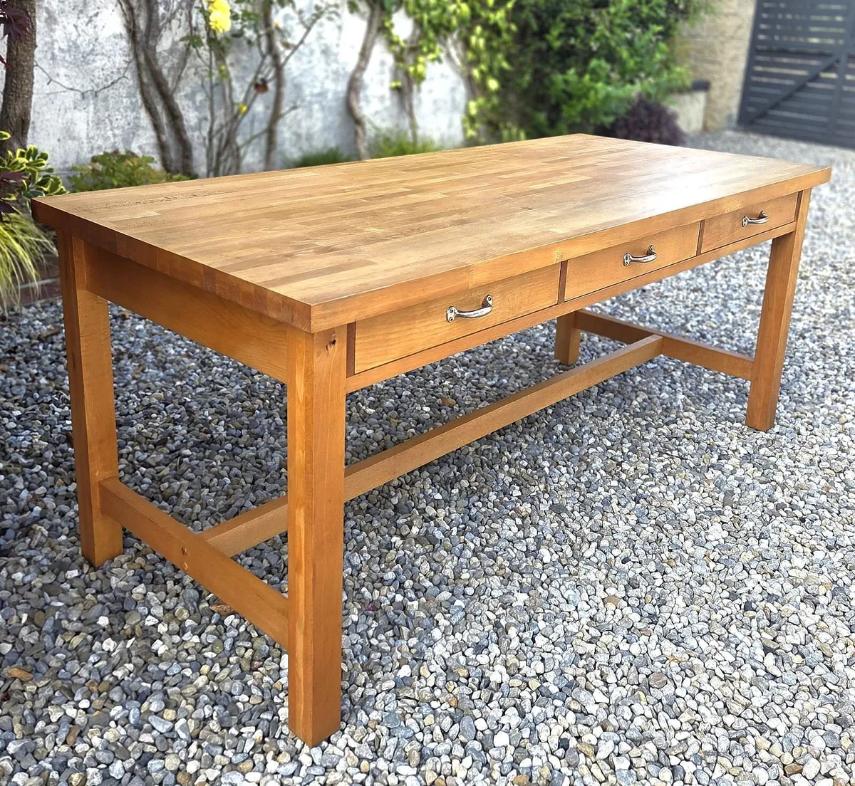 Large Vintage Habitat Beech Table - Image 1