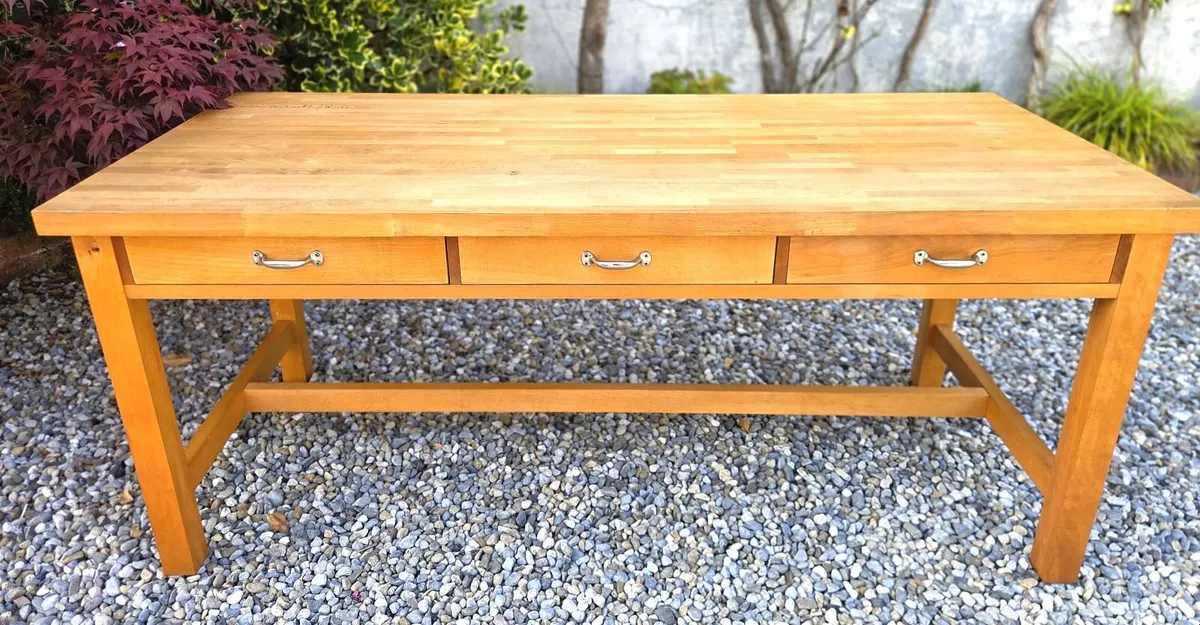 Large Vintage Habitat Beech Table - Image 3