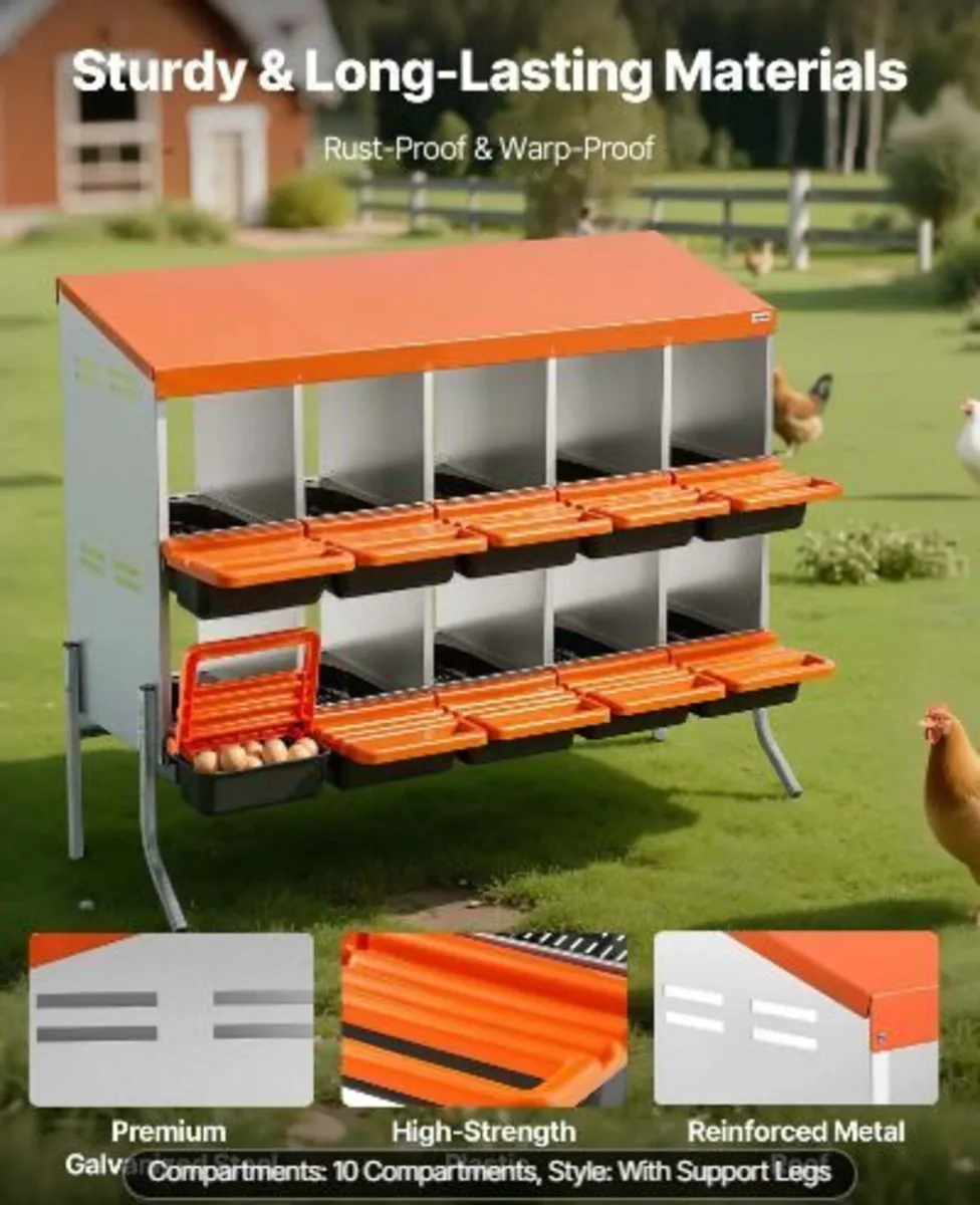 Chicken Nesting Boxes, 10 Compartments - Image 4