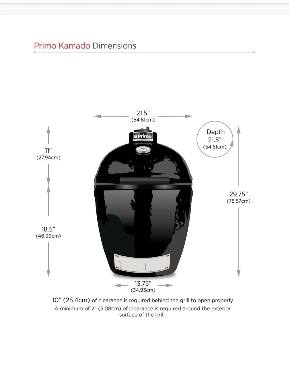 Primo Kamado Ceramic BBQ Grill - Large Round - Image 4