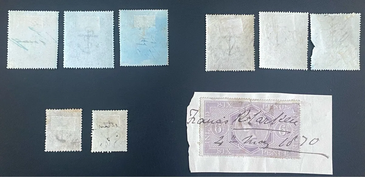 British 1850-80’s Fiscal stamp lot - Image 2