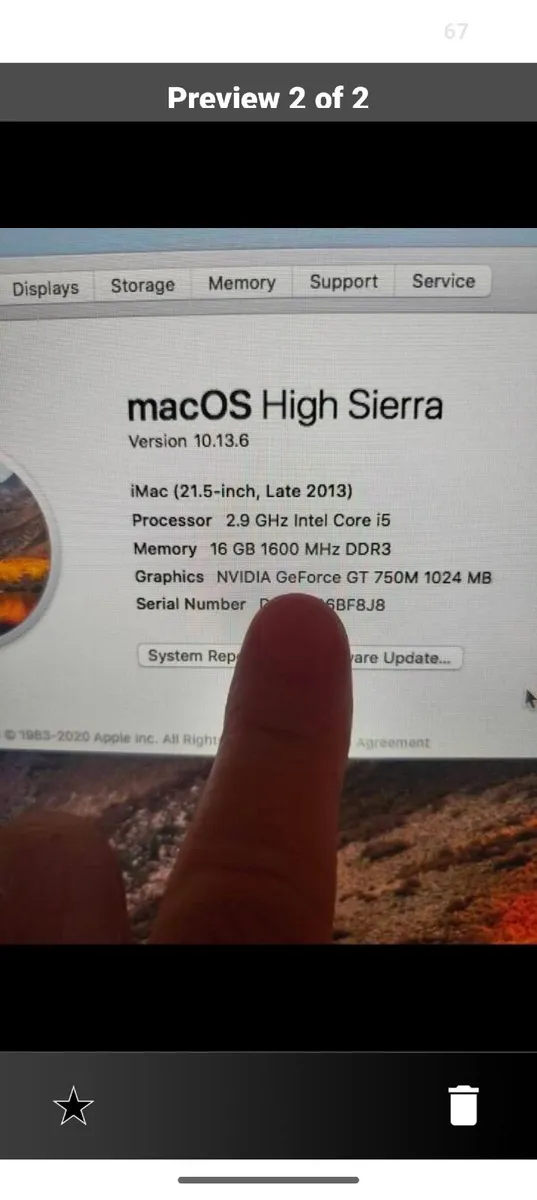 iMac 21.5 16GB CORE I5 LATE 2013 - Image 3