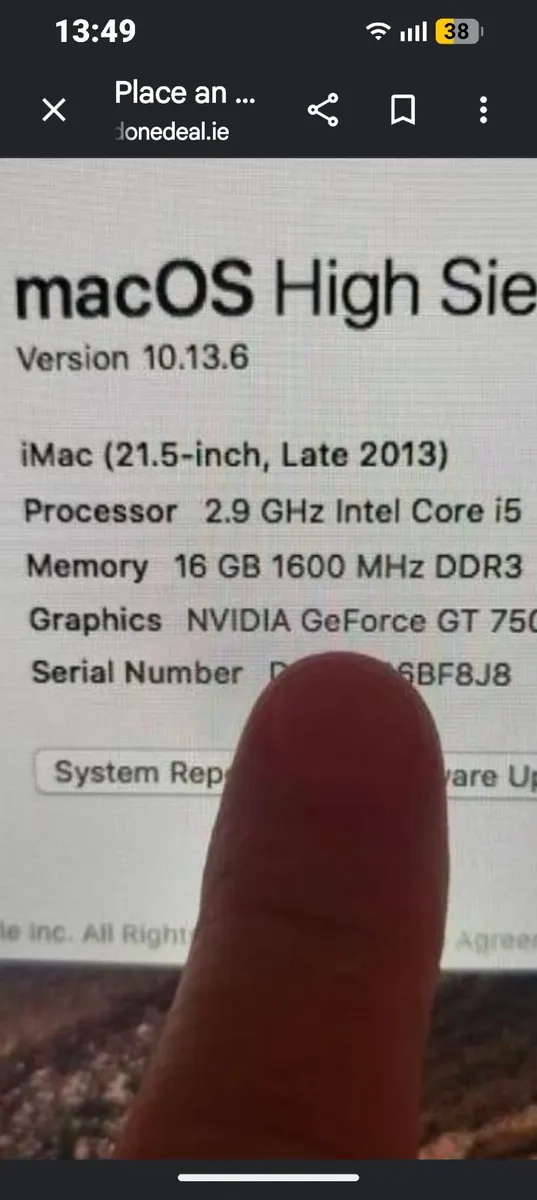 iMac 21.5 16GB CORE I5 LATE 2013 - Image 4