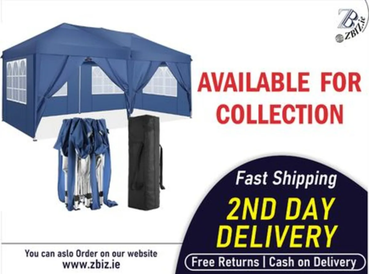 Gazebo 3x6M Foldable Waterproof Pop Up Tent - Image 1