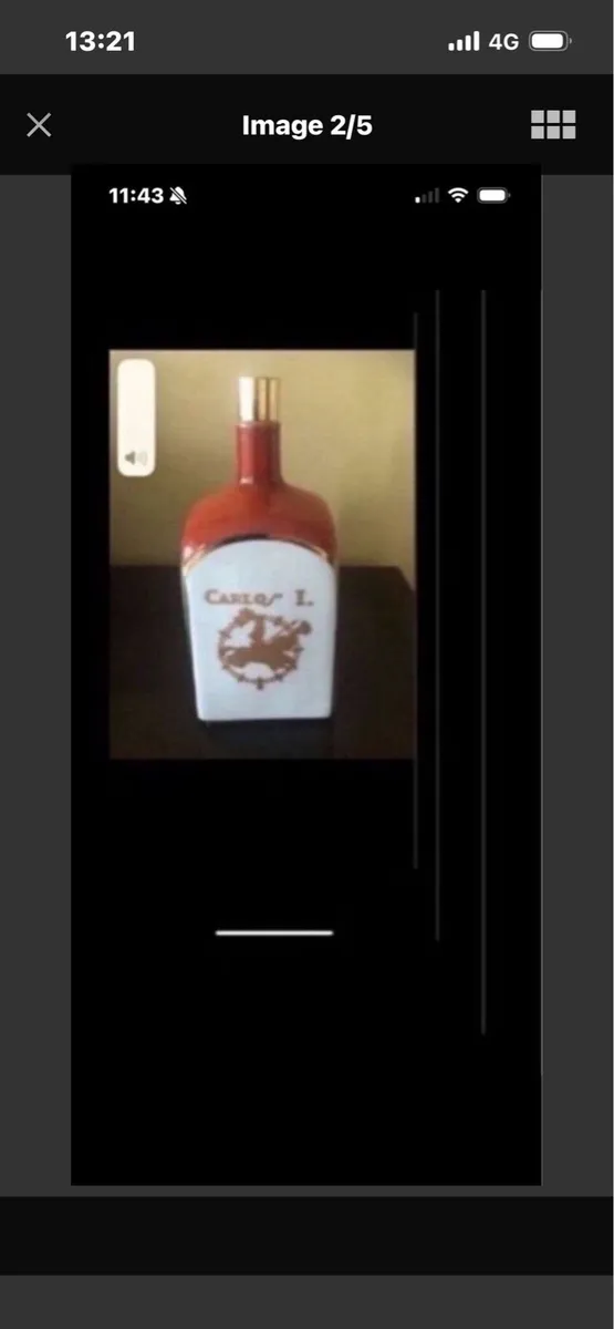Very Rare Carlos 1 Ceramic Decanter - Image 2
