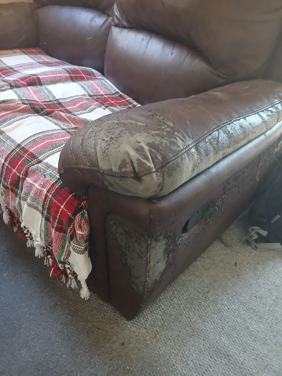 FREE Leather two seater couch FREE - Image 4