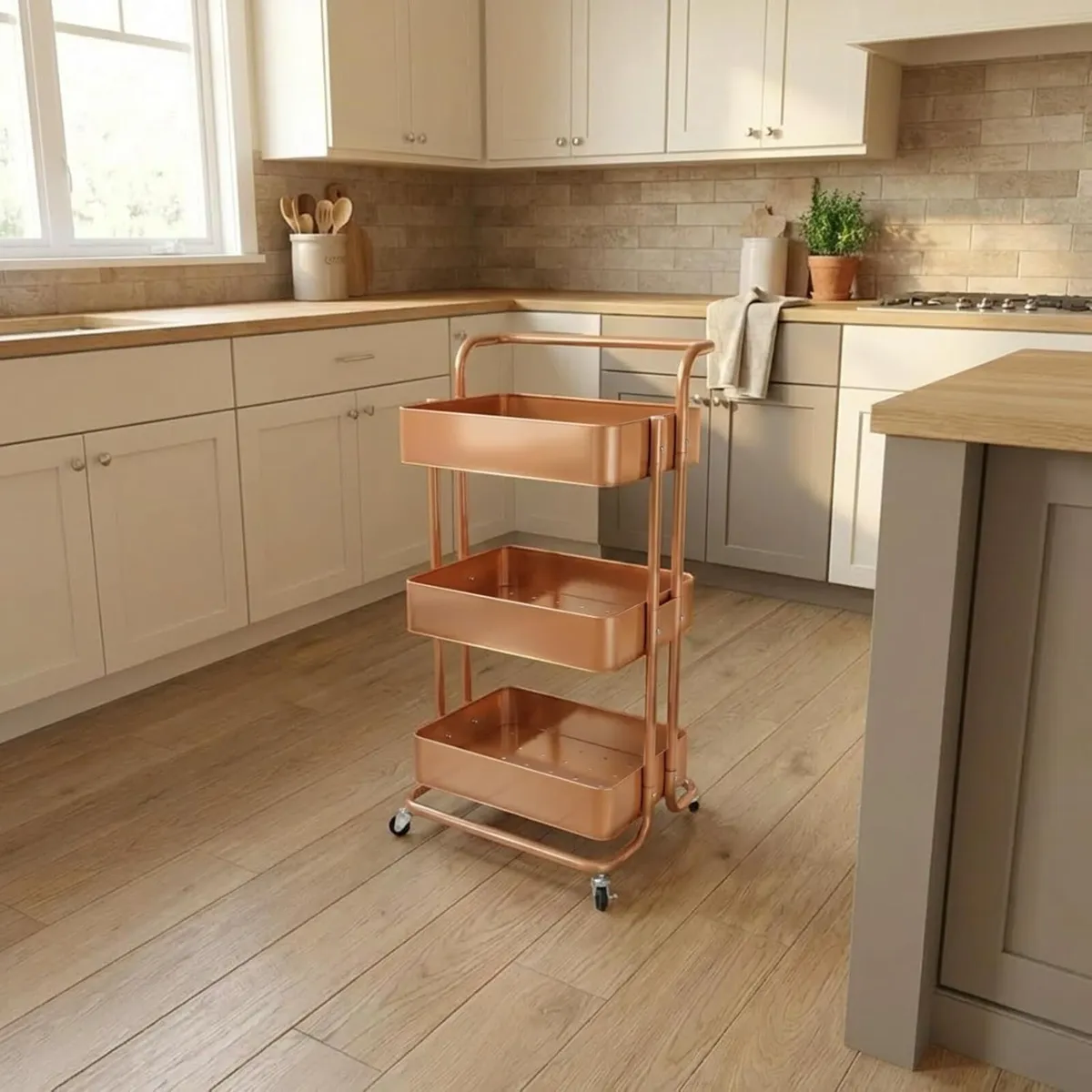 Mobile Kitchen Bathroom Office 3 Tier Serving - Image 2