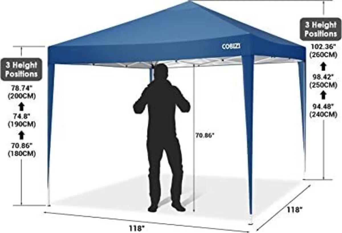 Gazebo 3*3m Flat Tent Waterproof Garden - Image 3