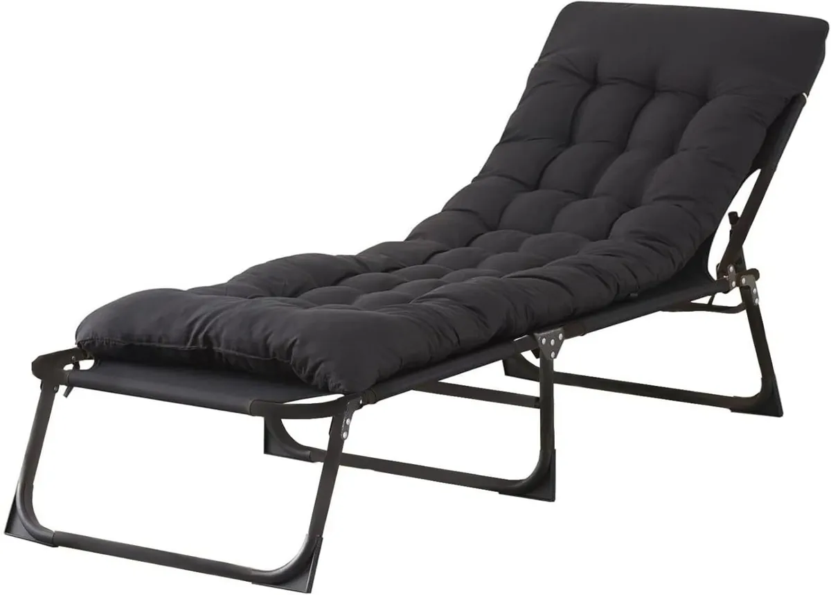 Heavy Duty Garden Sun Lounger with Bag Mattress - Image 4