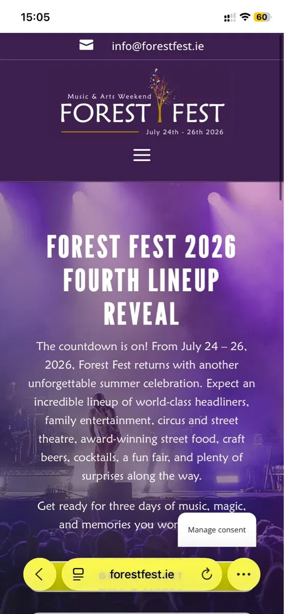 Forest Festival campervan ticket