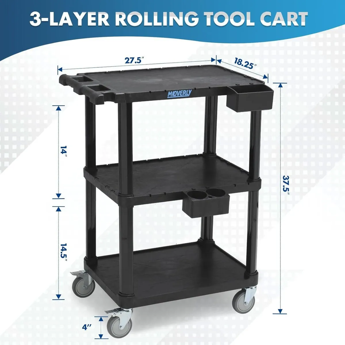 Heavy Duty Utility Cart 27.5 X 18.25 Inch - Image 2