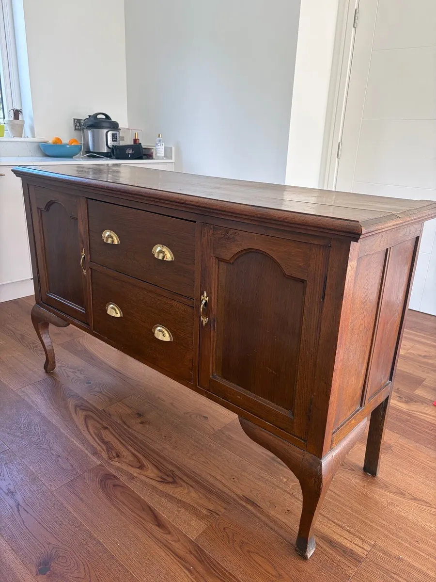 Antique solid oak sideboard - Image 1