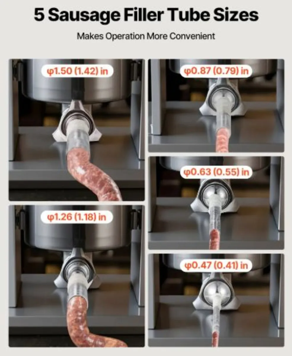 Manual Sausage Stuffer, 33 LBS / 15 L Vertical - Image 4
