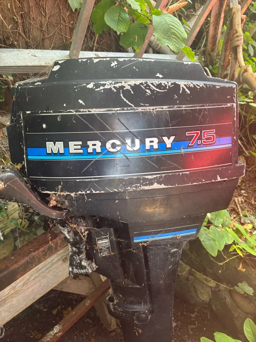 Mercury 7.5 Outboard engine  for parts - Image 2