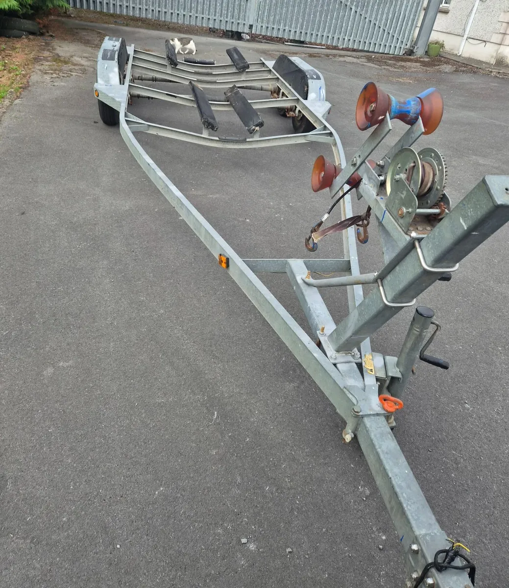 Large Galvanised Boat Trailer - Image 1