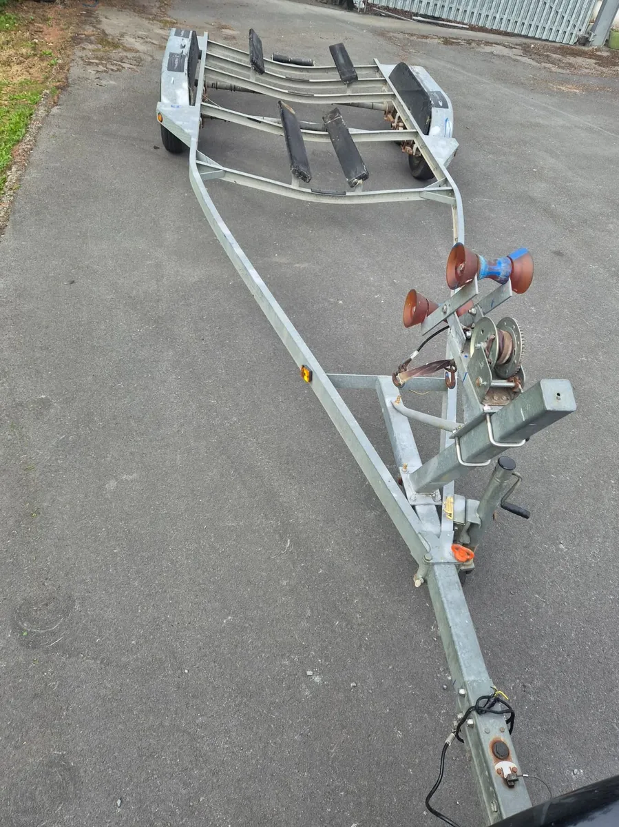 Large Galvanised Boat Trailer - Image 3