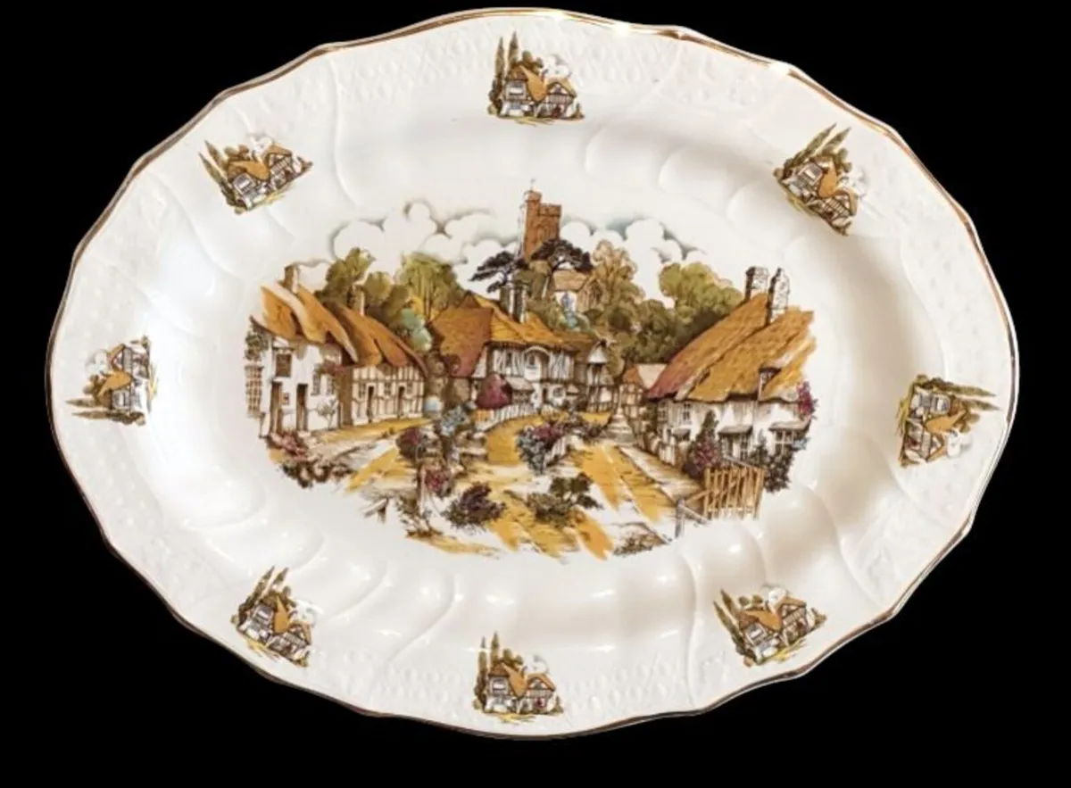 Vintage English Bone China Serving Platter - Image 1