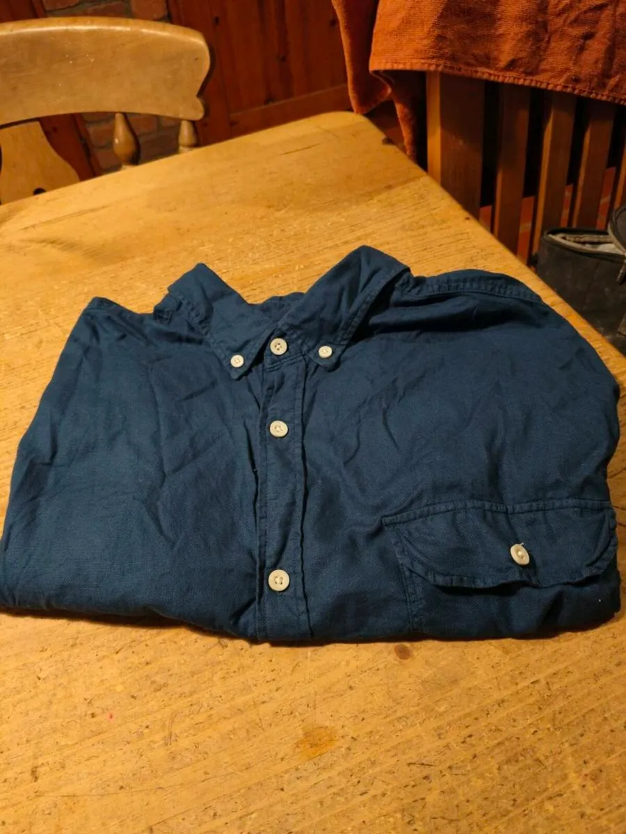 Men's Next Navy long sleeve shirt. Size xl, chest - Image 4