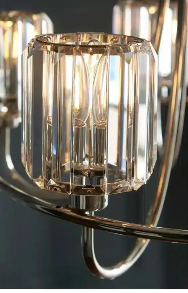 5 Light Bright Nickel painted pendant light - Image 4