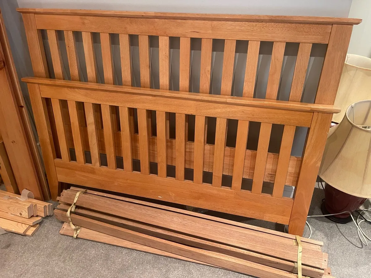 Gorgeous 4Ft 6” Double Wooden Bed Frame - Deliver - Image 2
