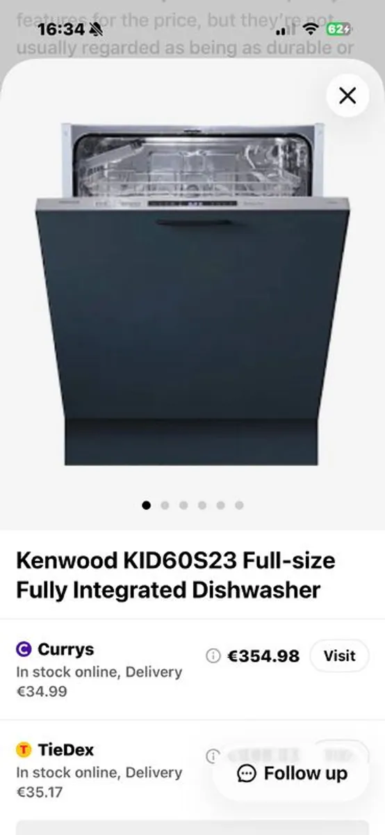 Integrated Dishwasher for sale