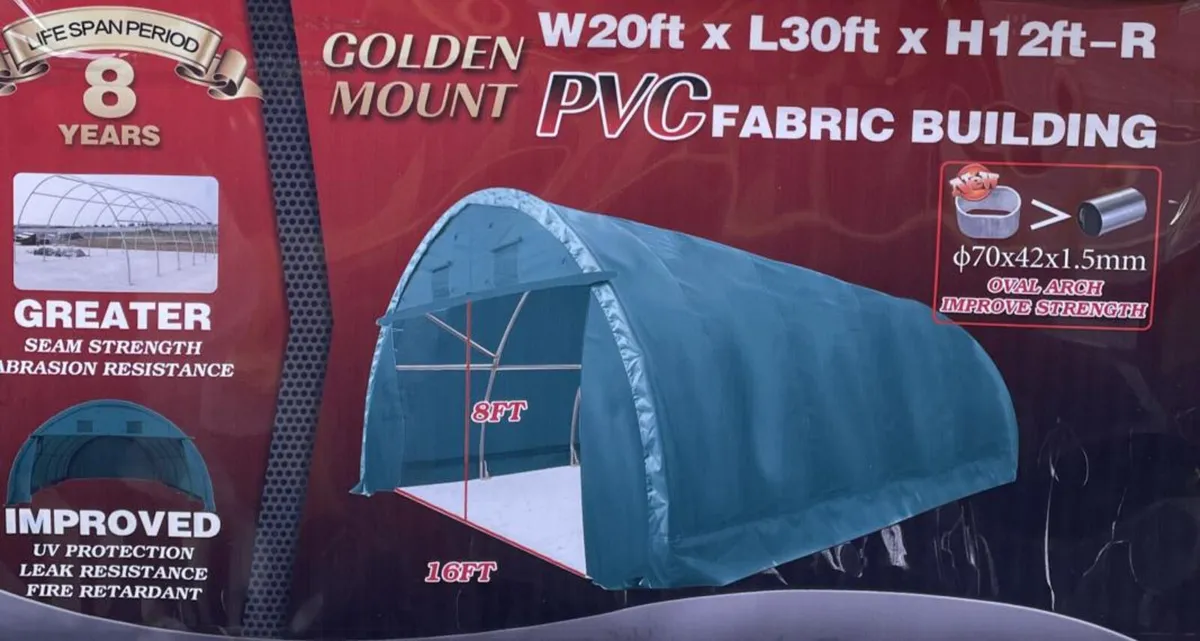 New 20ft Dome Storage Shelter **Online Auction** - Image 4