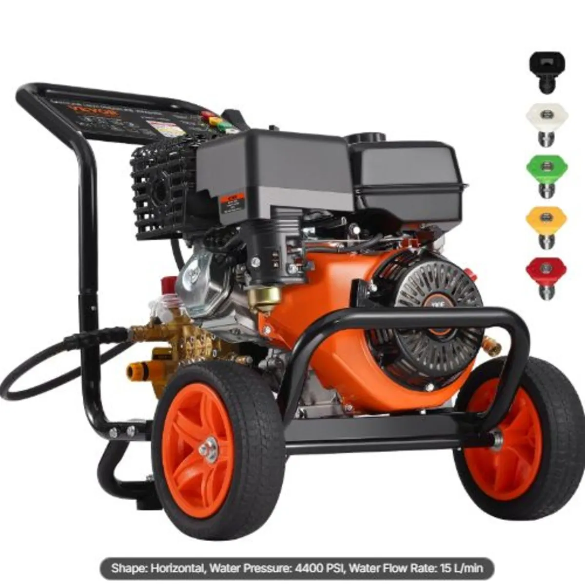Gas Pressure Washer, 4400 PSI 15L/min, 4 GPM Gas - Image 1