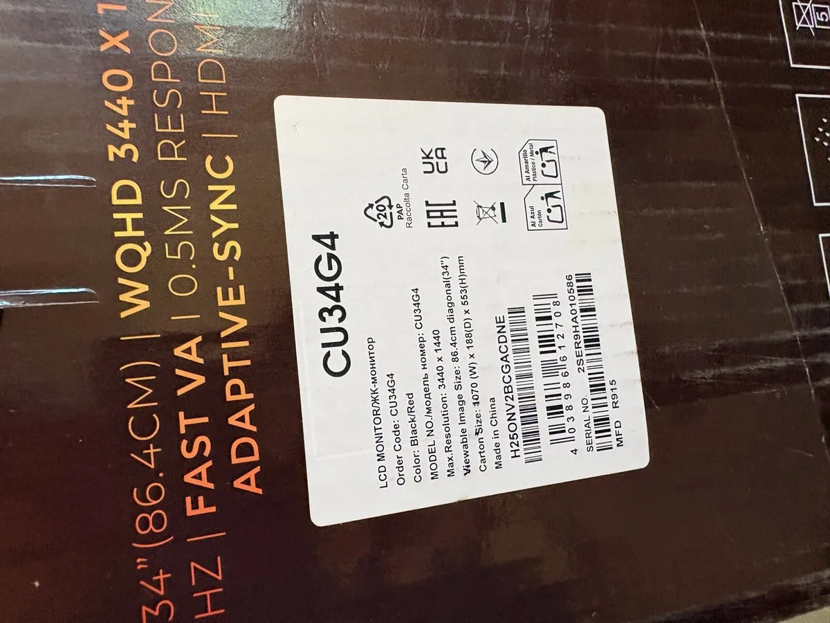 AOC Gaming monitor 34” curved - Image 3