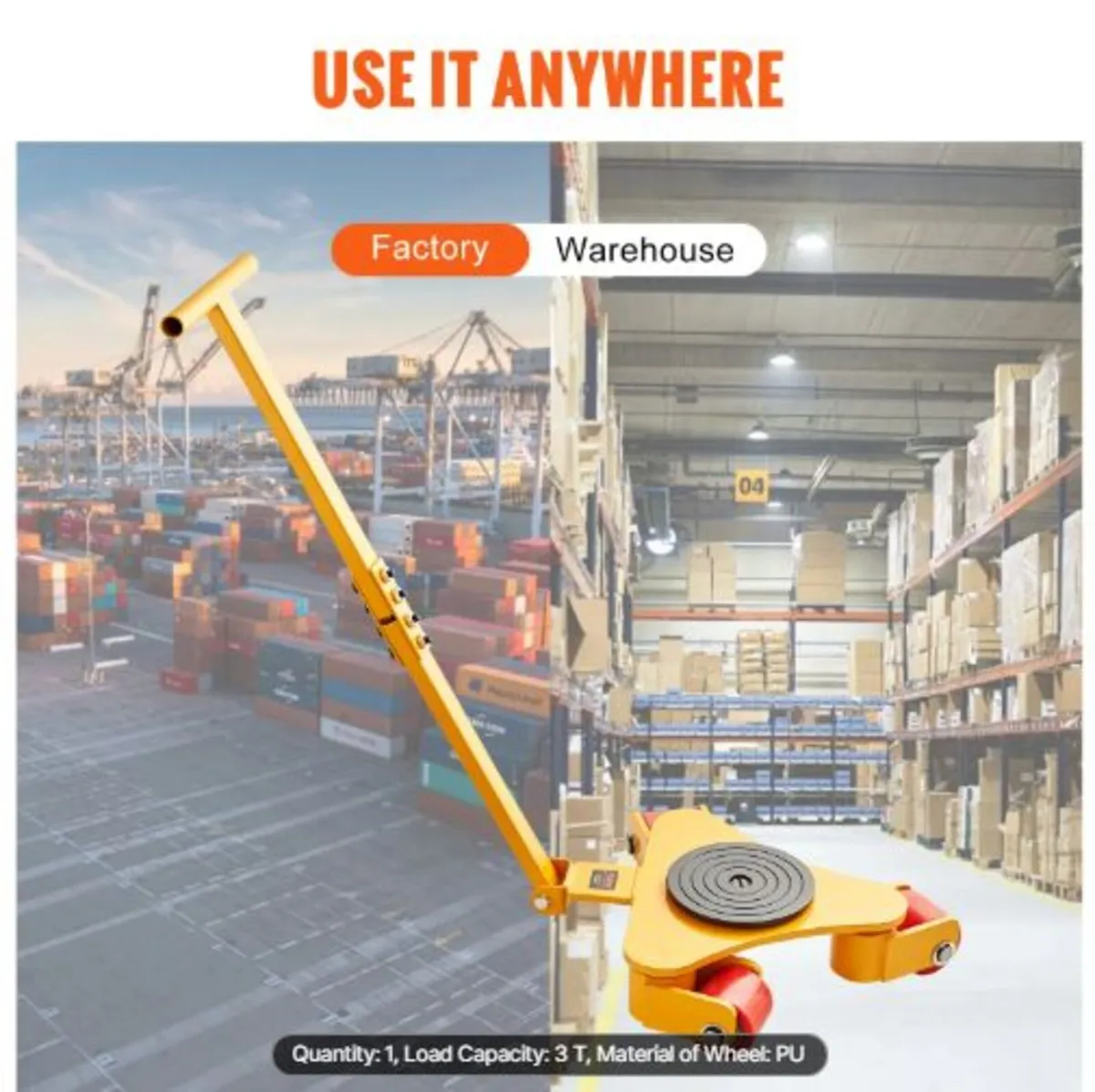 Machinery Skate Dolly, 6614 LBS/3T Industrial - Image 3