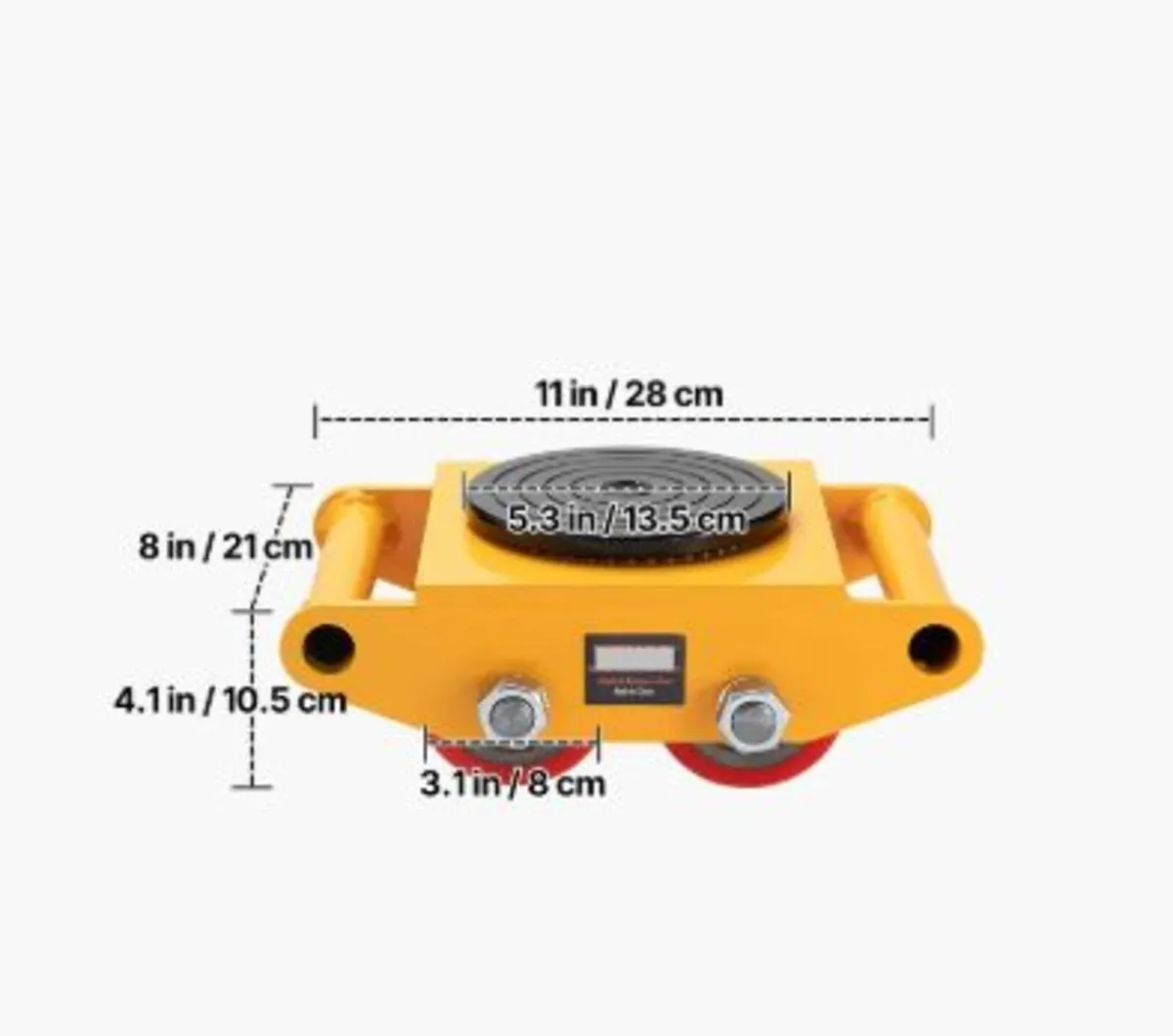 4PCS Machinery Skate Dolly, 17637LBS/8T Industrial - Image 3