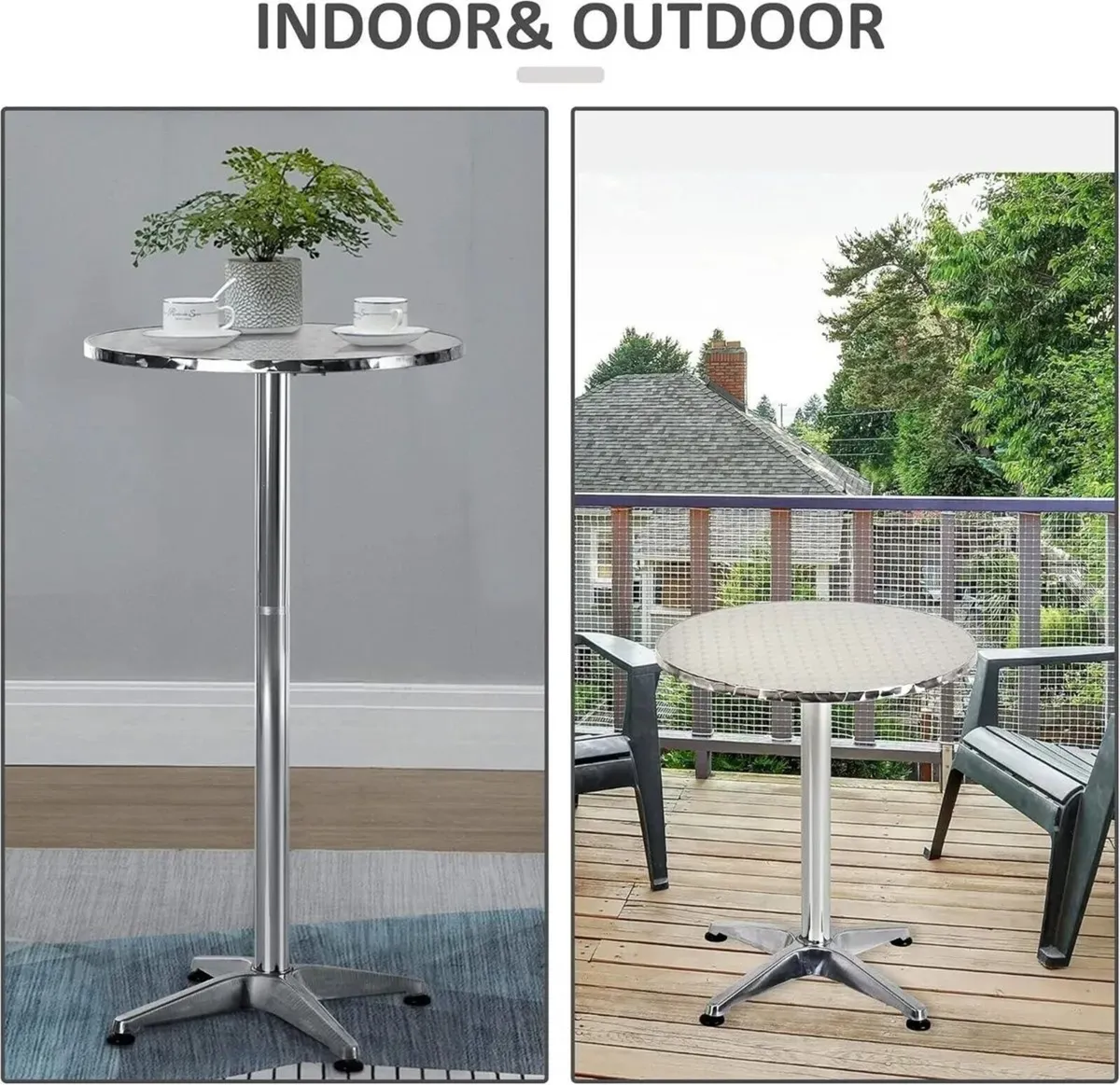 Round Bistro Table Metal Dining Table for Cafe - Image 2