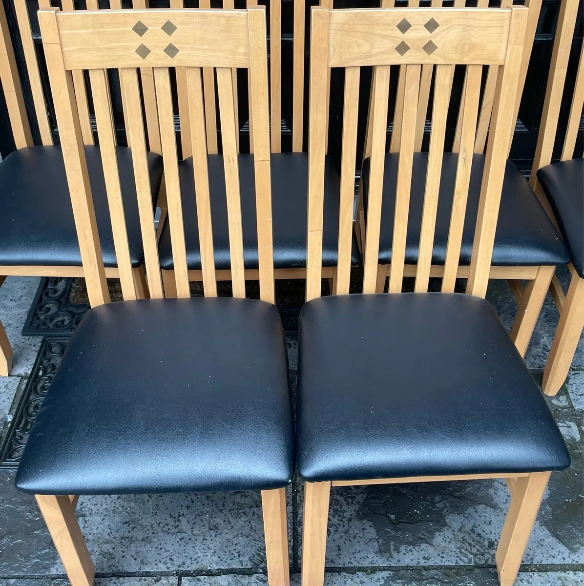 2 x Stunning Leather Kitchen Dining Chair -Deliver