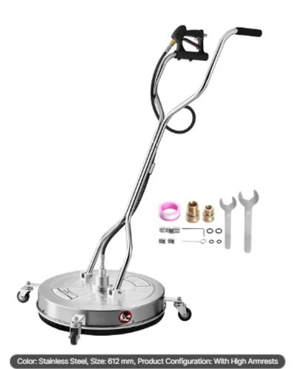 24" Pressure Washer Surface Cleaner, Stainless - Image 2