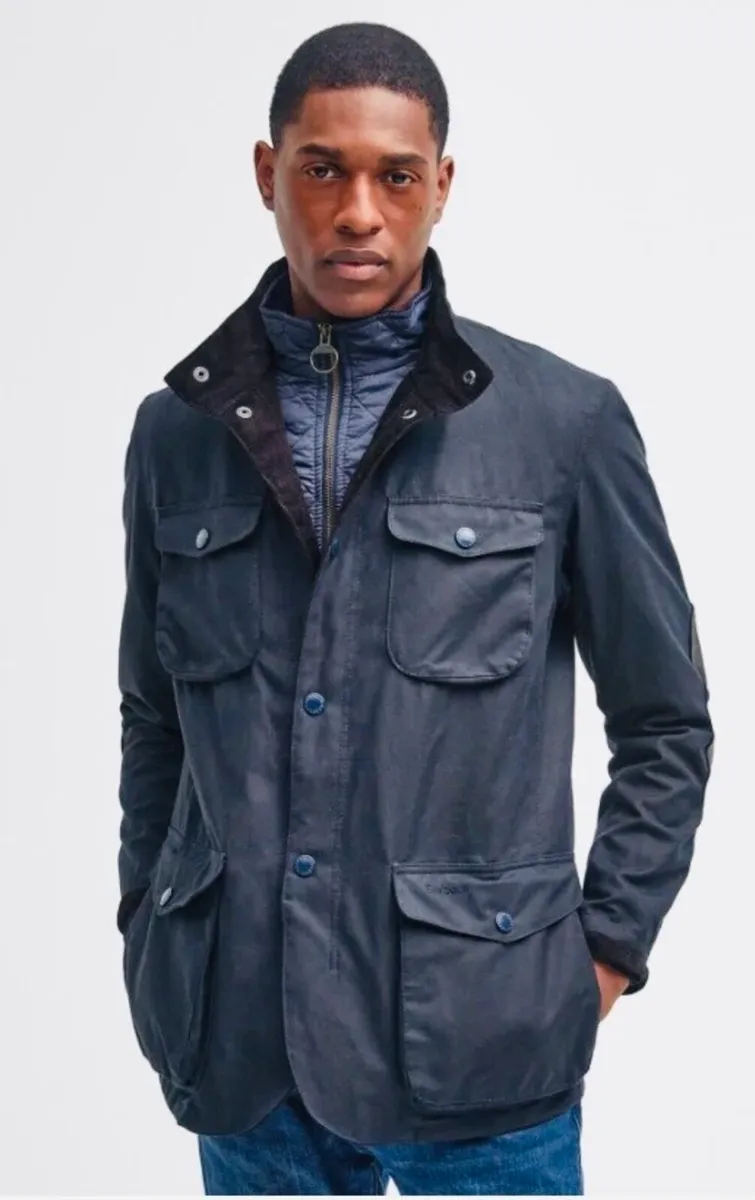 Barbour Ogston Wax Jacket Navy - Image 1