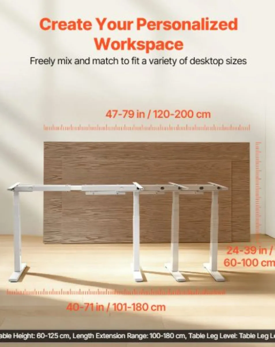Standing Desk Frame Dual Motor,Electric Adjustable - Image 2