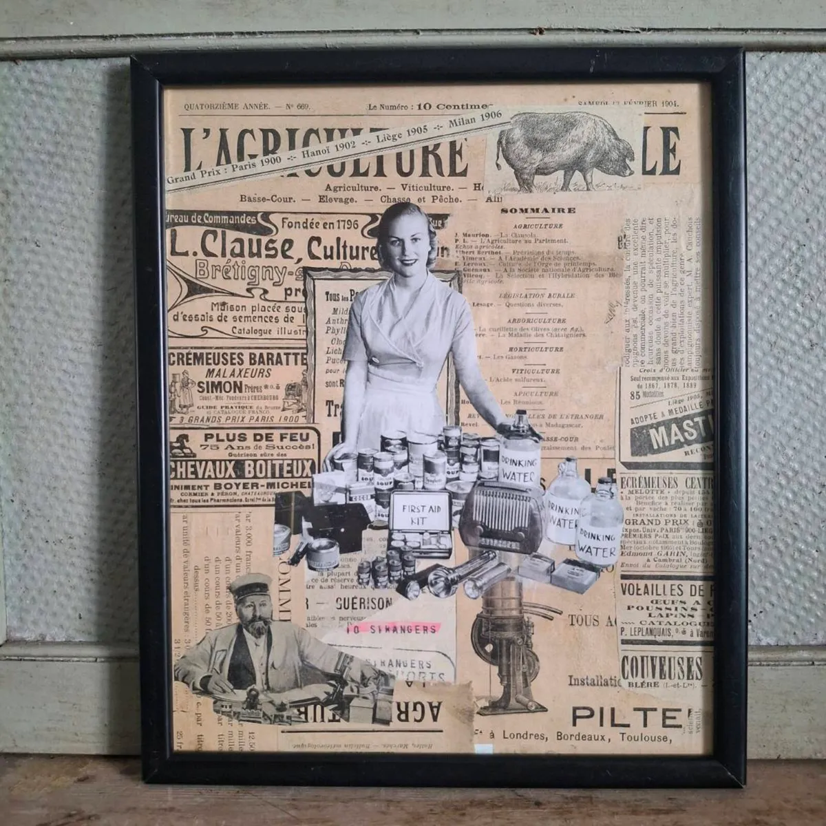 Vintage & Antique Mixed Media Picture - Image 1