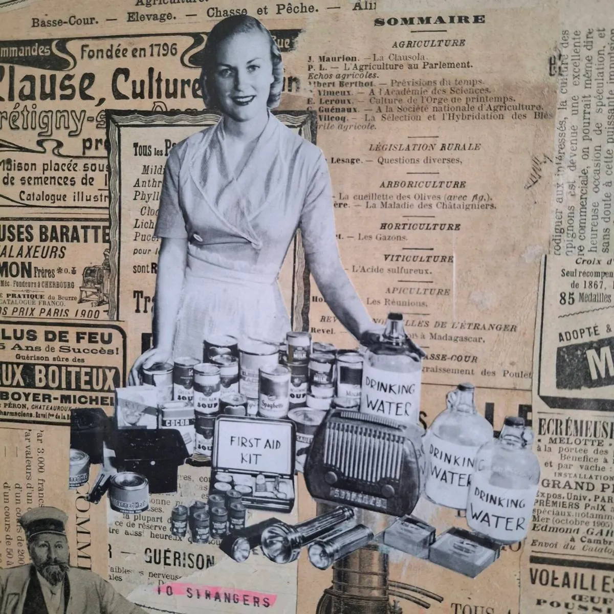 Vintage & Antique Mixed Media Picture - Image 2