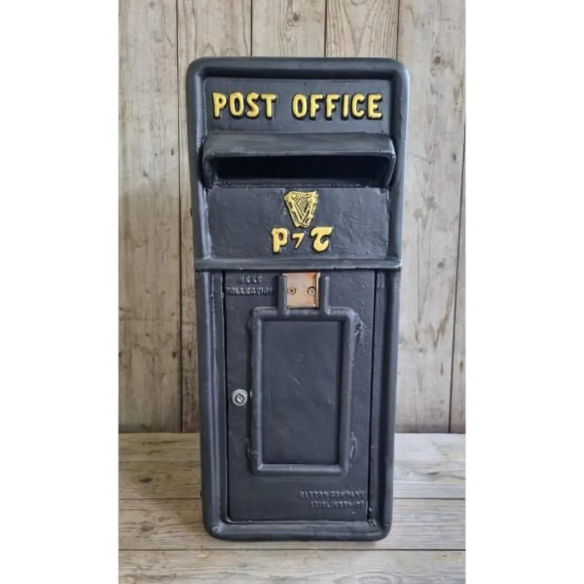 Cast Iron Post Box Large Small Harp Black CH R MB0 - Image 2