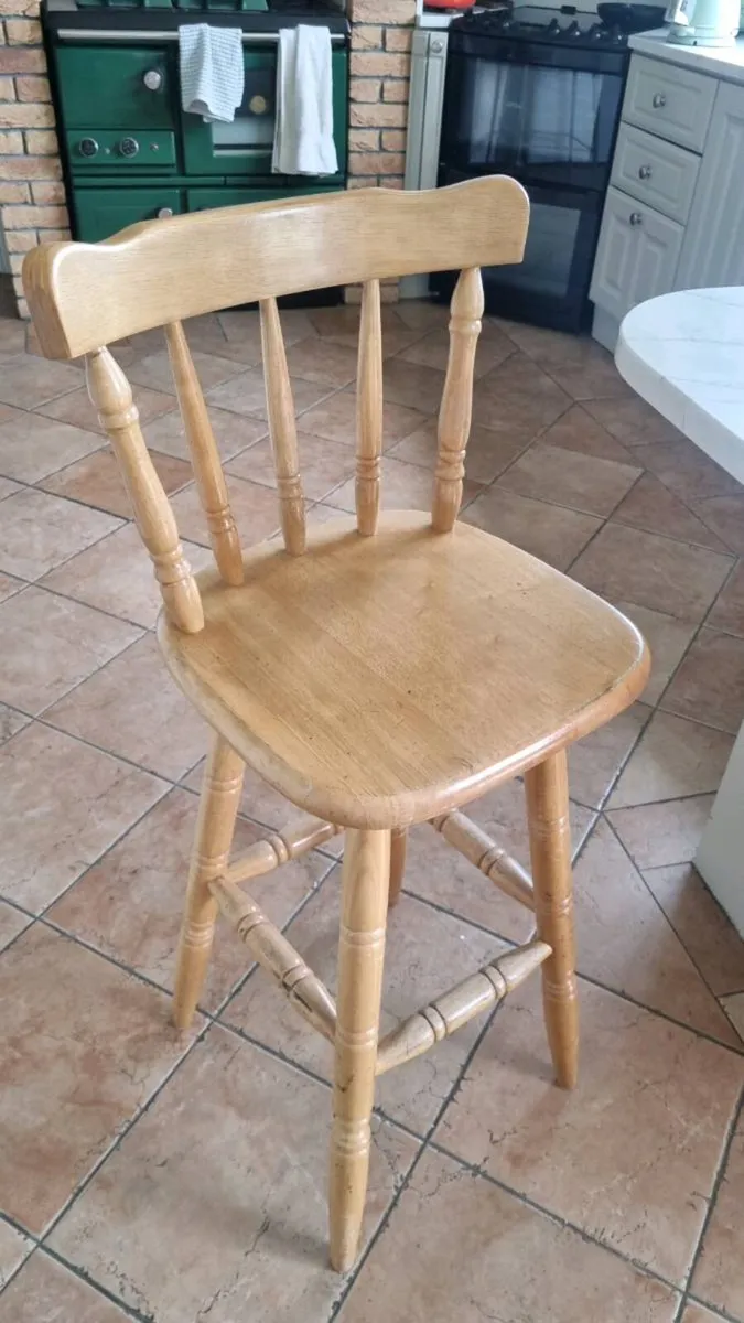 Oak bar stools - Image 2