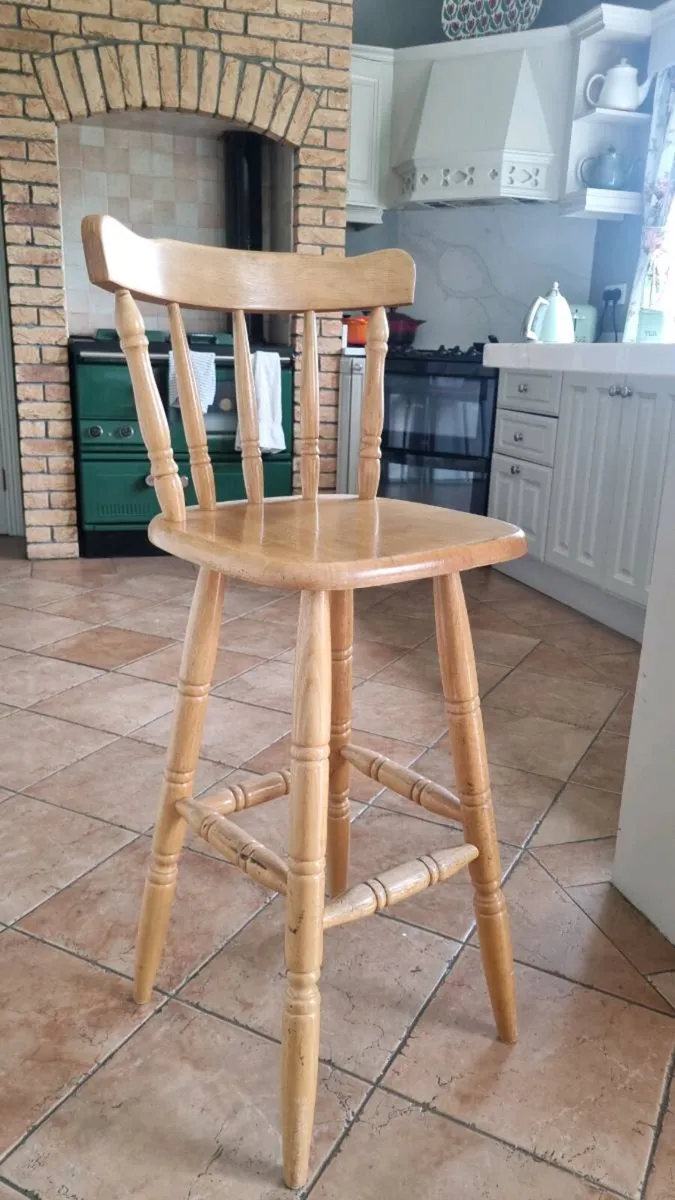 Oak bar stools - Image 3