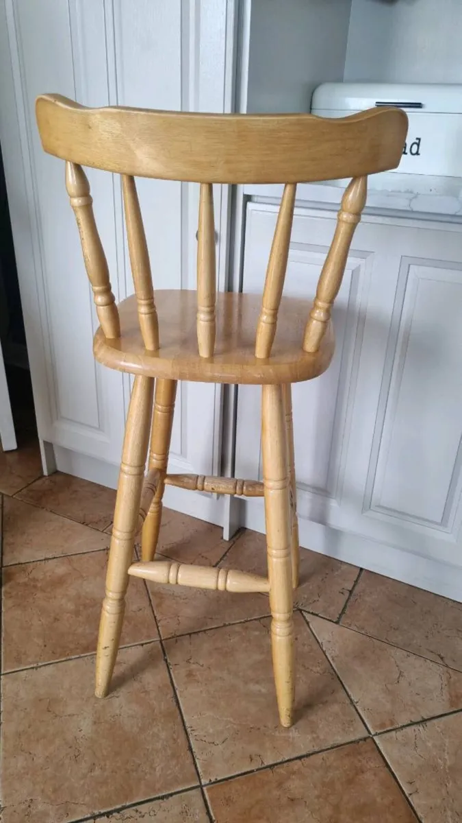 Oak bar stools - Image 4