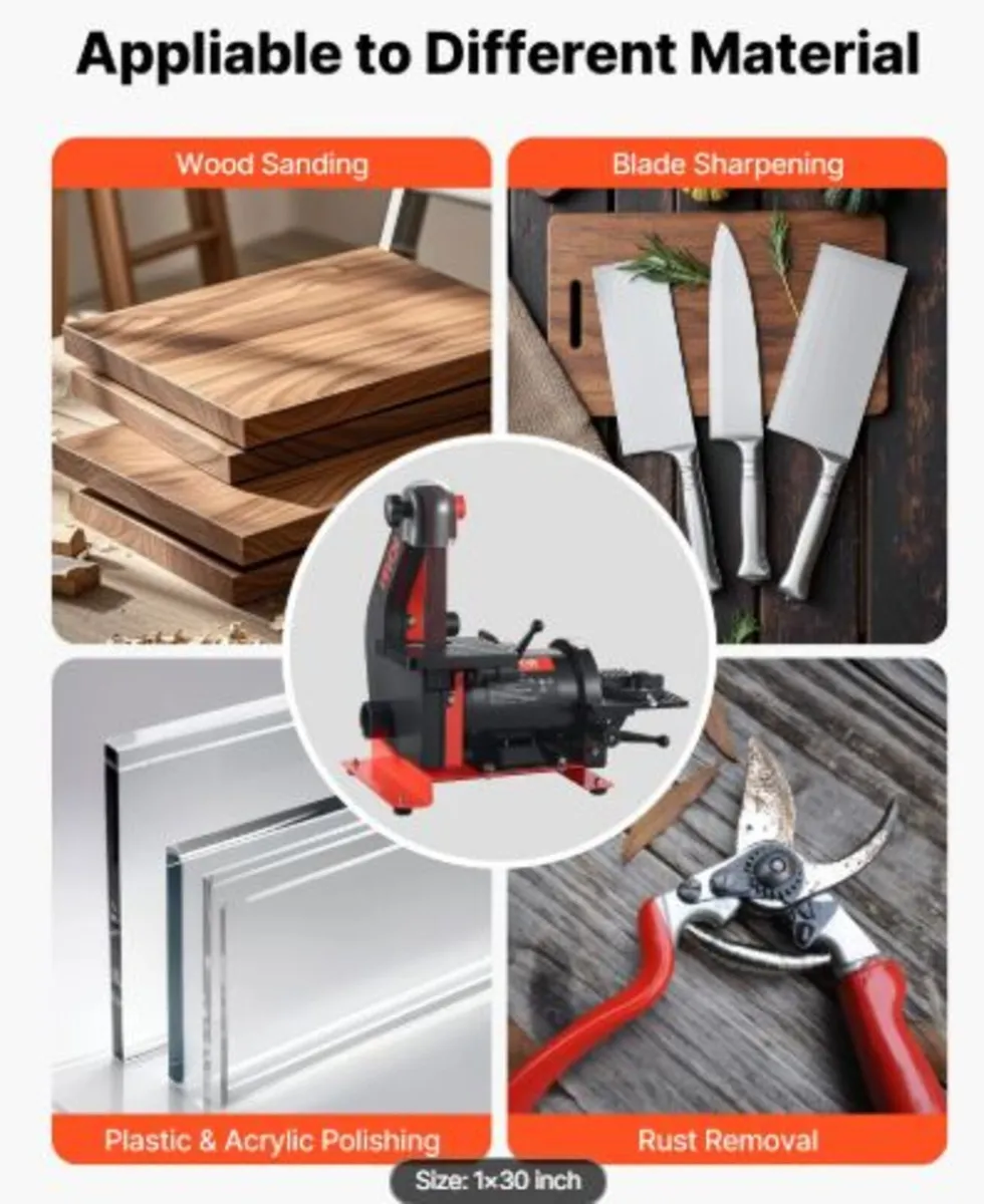 125mm Disc Sander & 25mm x762mm Belt Sander, 250W - Image 4