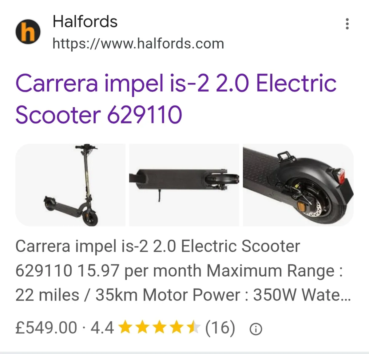 E - SCOOTER from Halfords - Image 2